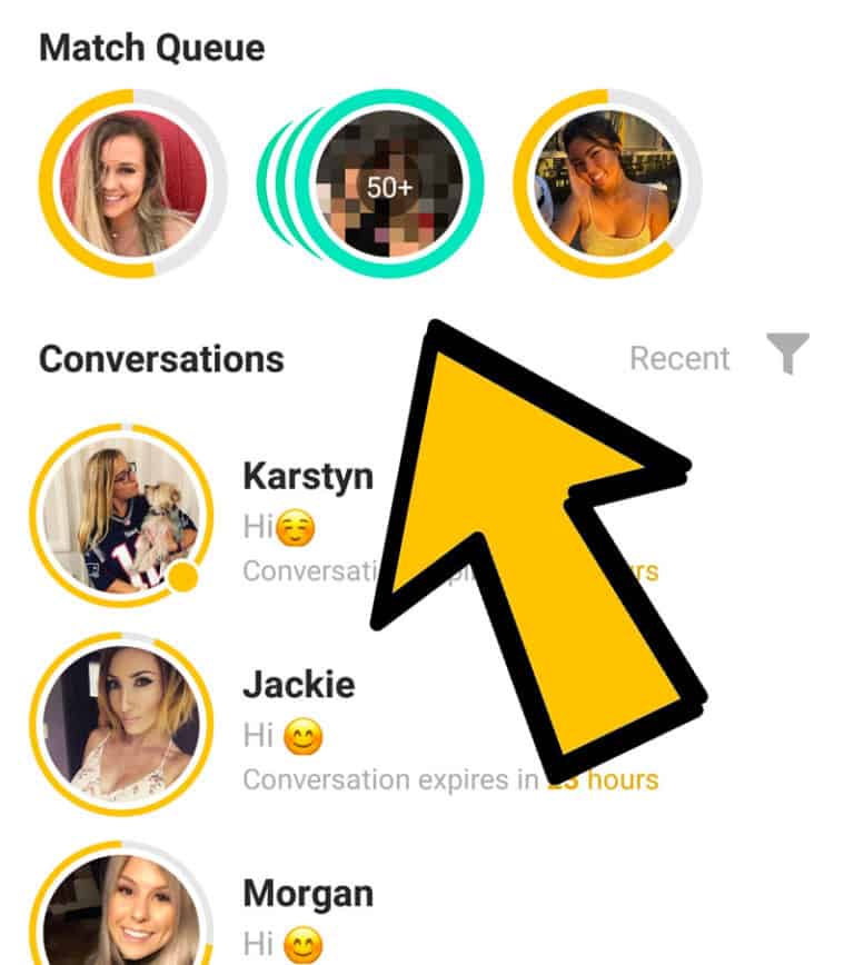What is the Bumble's Match Queue and how does it work?